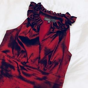 Ruby Red Satin Dress
